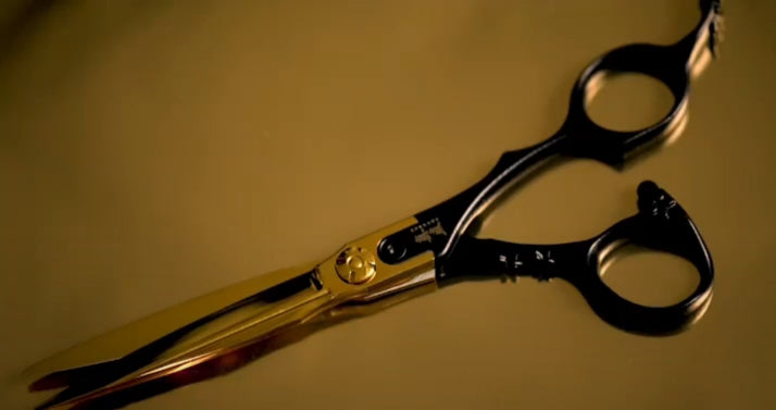 Japanese handmade hairdressing shears from V10 Steel HOSHI